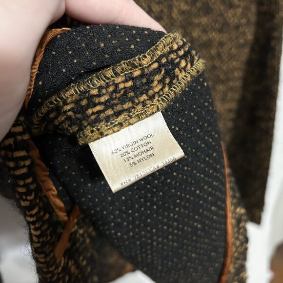 Eileen Fisher Virgin Wool Blend Knit Snap Button Blazer Jacket Size Medium - Picture 4 of 4